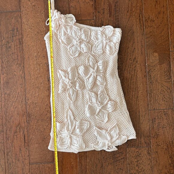 Crochet Dress. Size S. Beige. - Picture 5 of 7